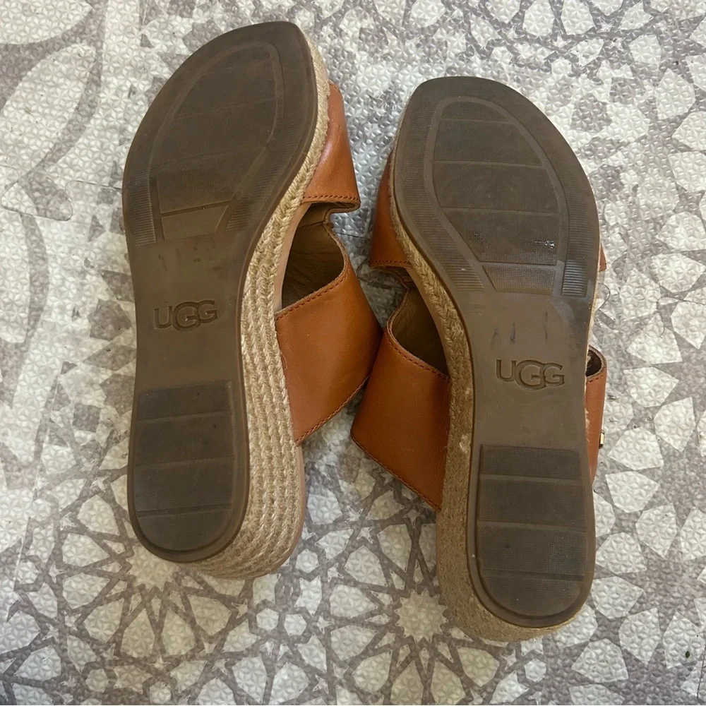 UGG Australia Women’s Eirene Platform Sandal Brown Size 9 - Picture 3 of 5